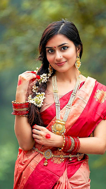 Bridal, saree beauty HD phone wallpaper