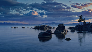 Mac Os Tahoe Beach Dusk, macos-tahoe, macbook, apple, computer HD wallpaper