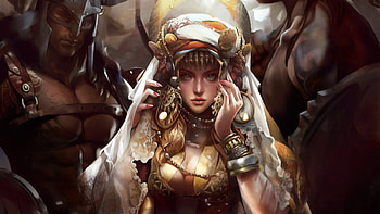 Farseer, fantasy-girls, queen, artist, artwork, digital-art, artstation HD wallpaper