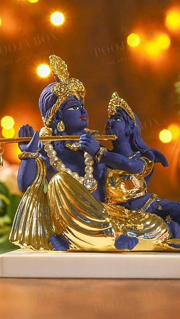 Radha Krishna , Blue, Statue HD phone wallpaper