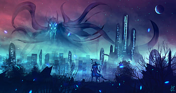 Tentacle Monster , artist, artwork, digital-art, deviantart HD wallpaper