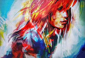Art, Bright, Girl, Portrait, Face HD wallpaper