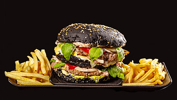 Dark background fries, Delicious burger, Food section , Appetizing HD wallpaper