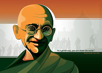 Mahatma Gandhi , Indian flag, National symbol, Inspiration for future generations HD wallpaper