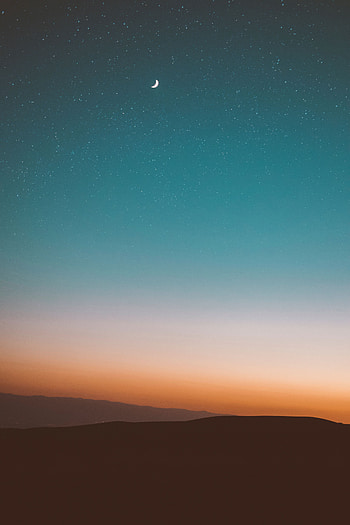 Nature, Sky, Mountains, Stars, Moon HD phone wallpaper