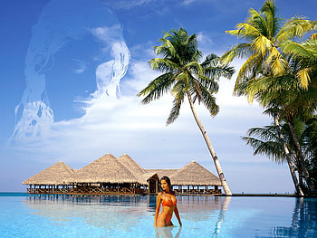 Girl in Water, in water, girl, beautiful HD wallpaper