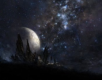 People, Art, Universe, Stars, Planet HD wallpaper