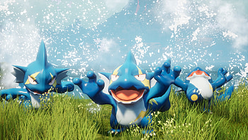 Palworld Creatures, video game, Palworld, Pokemon, grass, water pokémon HD wallpaper