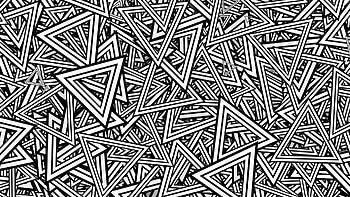 Art deco triangles, triangles, art, art deco, black and white HD wallpaper