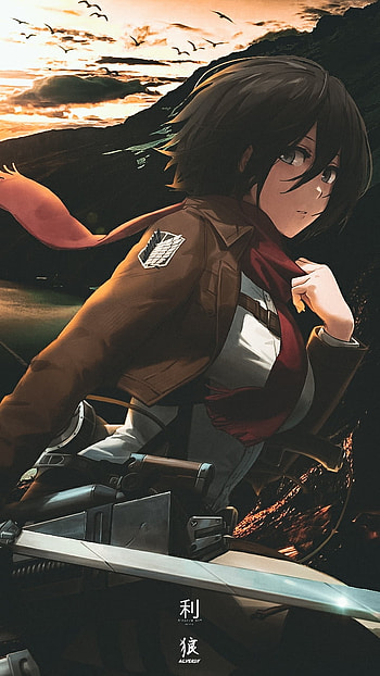 Mikasa Ackerman, anime x reality, attack on titan, anime aesthetic, shingeki no kyojin, anime , anime, mikasa akerman HD phone wallpaper