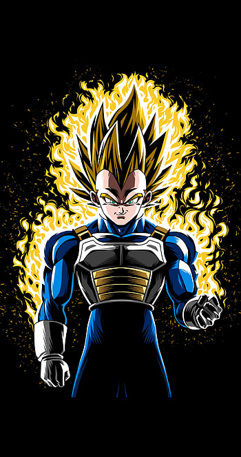 Vegeta, art, cartoon HD phone wallpaper