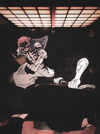 Akaza x kokushibou, zenitsu, art, inosuke, tanjiro, nezuko, yoriichi HD phone wallpaper