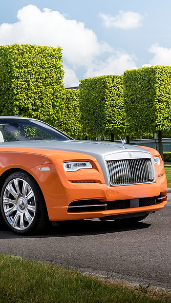 Rolls Royce, Orange HD phone wallpaper