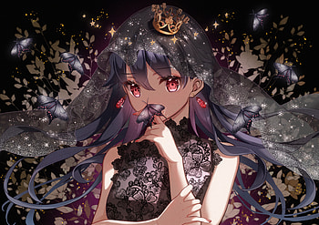 Glitter, beautiful, anime girl, original HD wallpaper