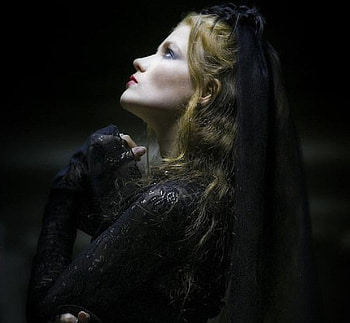 Lamentation for the Moon, girl, black, fantasy, mourning HD wallpaper