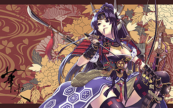 Female Warrior, sexy, sword, anime, weapon, girl, armor HD wallpaper