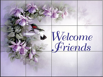 welcome friends, hummer, freinds, flowers, qelcome HD wallpaper