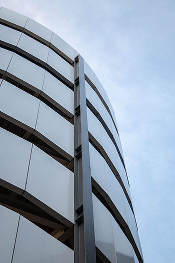 Sky, Building, Minimalism, Facade HD phone wallpaper