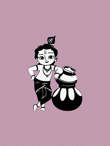 Krishna ji, art, cartoon HD phone wallpaper