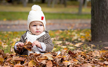Autumn, Leaves, Miscellanea, Miscellaneous, Girl, Child HD wallpaper