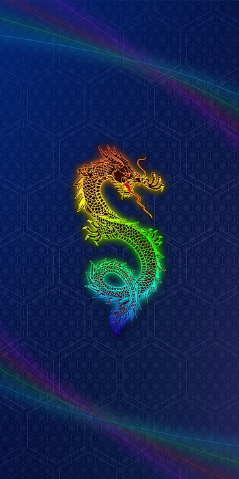 RGB dragon, fantasy, dragon HD phone wallpaper