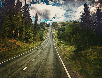 Nature, Trees, Summer, Road, Markup, Climb, Lift HD wallpaper