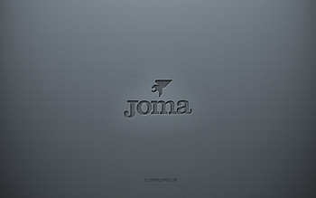 Joma logo, gray creative background, Joma emblem, gray paper texture, Joma, gray background, Joma 3d logo HD wallpaper