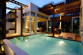 Beautiful Holiday Apartment Swimming Pool, tropical, tub, open plan, modern, swimming, escape, luxury, room, exotic, hotel, house, paradise, hot, jacuzzi, retreat, wood, spa, pool, resort, home HD wallpaper