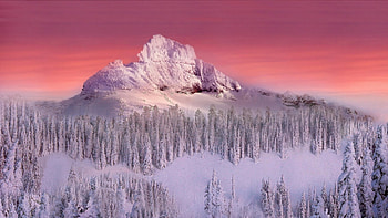 Landscape, Winter, Mountains HD wallpaper