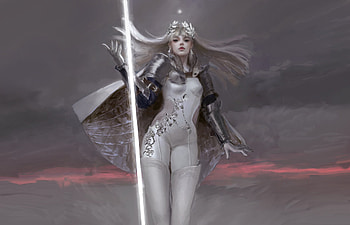 Dawn, alayne, white, girl, fantasy HD wallpaper