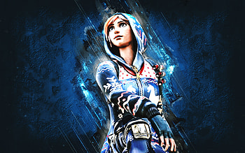 Fortnite Winter Onesie Skin, Fortnite, main characters, blue stone background, Winter Onesie, Fortnite skins, Winter Onesie Skin, Winter Onesie Fortnite, Fortnite characters HD wallpaper