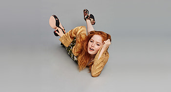Ellie Bamber, red head, celebrity, 2018 HD wallpaper