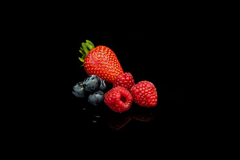Fruits, Food, Strawberry, Raspberry, Bilberries HD wallpaper