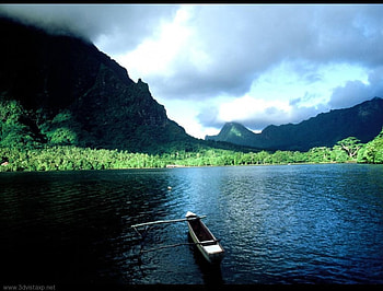 Boat N Mountain , boat, mountain HD wallpaper