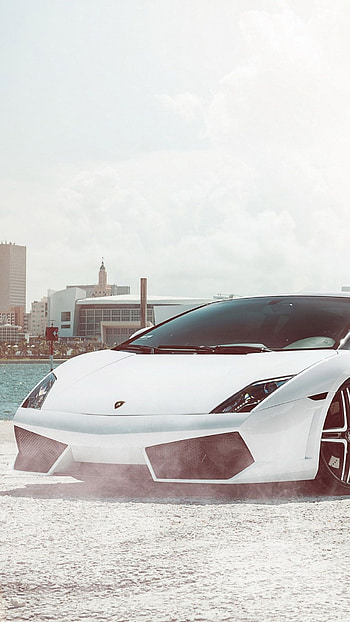 Supercar silhouette, White Lamborghini, , Car HD phone wallpaper