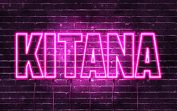 Happy Birtay Kitana, , pink neon lights, Kitana name, creative, Kitana Happy Birtay, Kitana Birtay, popular japanese female names, with Kitana name, Kitana HD wallpaper