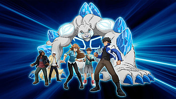 Monsuno — Frost Colossus & Heroes HD wallpaper