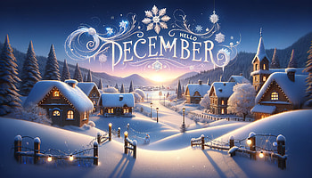 Hello December, December, winter, illustration HD wallpaper