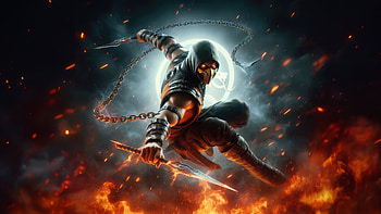 Scorpion From Mortal Kombat, scorpion, mortal-kombat, games, deviantart, ai, artwork, artist, digital-art, video-games HD wallpaper