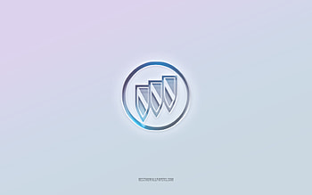 Buick logo, cut out 3d text, white background, Buick 3d logo, Buick emblem, Buick, embossed logo, Buick 3d emblem HD wallpaper