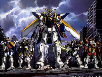 edit: the Death Scythe and Gundam zero mobile suits ... HD wallpaper