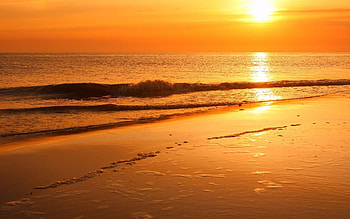 Landscape, Sunset, Sea HD wallpaper