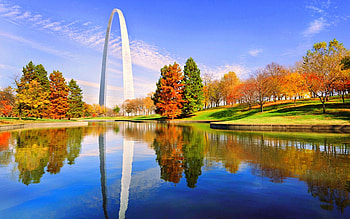 Gateway Arch, Top cityscape, St. Louis, backgrounds HD wallpaper