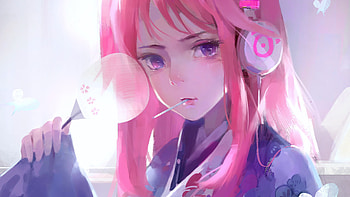 Cute Anime Girl Pink Art , anime-girl, anime, pink, artist, artwork, digital-art HD wallpaper