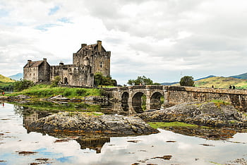 Explore the iconic Eilean Donan Castle and its scenic surroundings in the Scottish Highlands. HD wallpaper