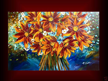 bouquet of flowers, gorgeous, bouquet, flowers, painting HD wallpaper
