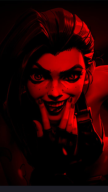 Arcane Jinx Red, art HD phone wallpaper