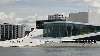 Oslo Opera House, Marble water architecture, , Jooinn HD wallpaper