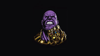 Thanos Minimal , thanos, superheroes, artist, artwork, digital-art, minimalism, minimalist, behance HD wallpaper