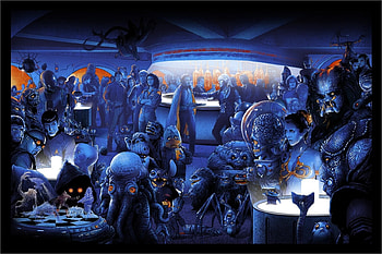 Sci-Fi Cantina, Creatures, Fantasy, Cinema, Sci-Fi HD wallpaper